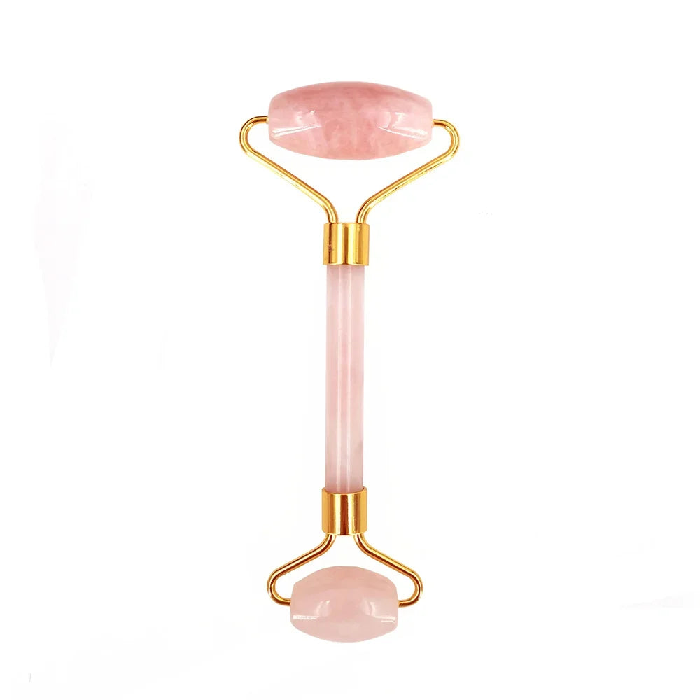 Rouleau Massage Visage Quartz Rose